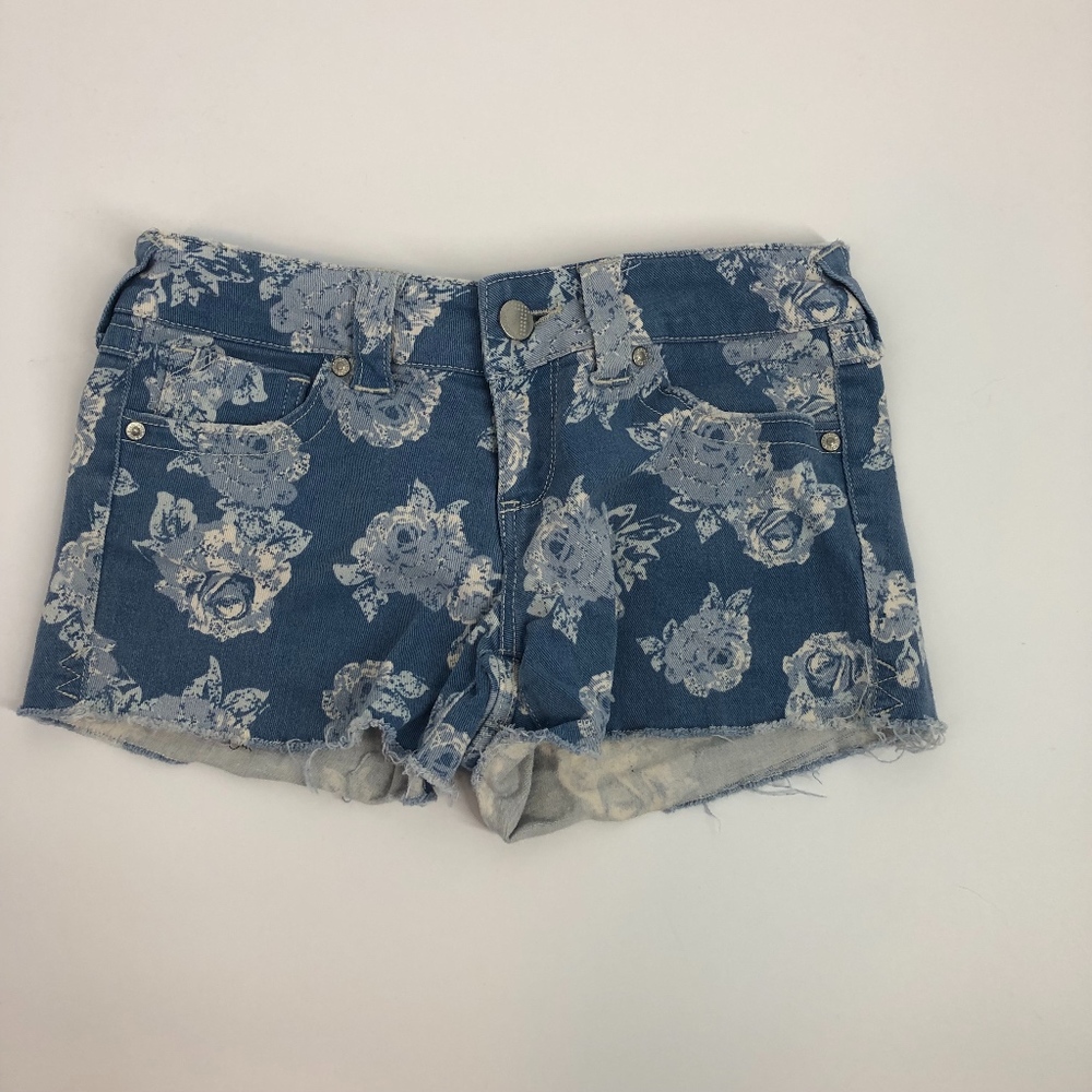 Floral Denim Shorts